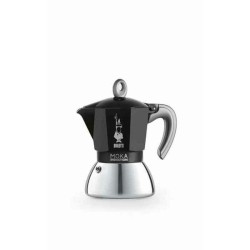 Caffettiera Italiana Bialetti Moka Nero Acciaio inossidabile Alluminio 200 ml 4 Tazze