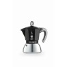 Caffettiera Italiana Bialetti Moka Nero Acciaio inossidabile Alluminio 200 ml 4 Tazze