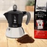 Caffettiera Italiana Bialetti Moka Nero Acciaio inossidabile Alluminio 200 ml 4 Tazze