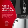 Caffettiera Italiana Bialetti Moka Nero Acciaio inossidabile Alluminio 200 ml 4 Tazze
