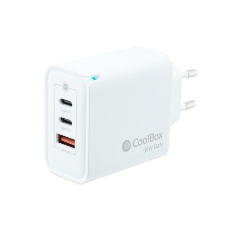Caricabatterie da Parete CoolBox COO-CUP-65CCA Bianco 65 W