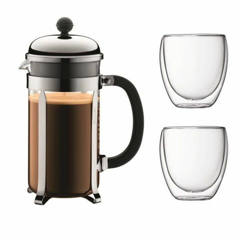 Caffettiera a Stantuffo Bodum Grigio 1 L 0,35 L (8 Unità) Caffettiera a Stantuffo Bodum Grigio 1 L 0,35 L (8 Unità)
