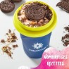 Bicchiere per Fare Gelati e Granite con Ricette Bandai Chillfactor Granita Mug Rose Plastica