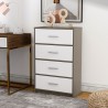 Cassettiera Max Home Bianco Grigio Moderno 58 x 91 x 30 cm