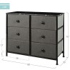 Cassettiera Max Home Grigio Marmo 80 x 62 x 30 cm