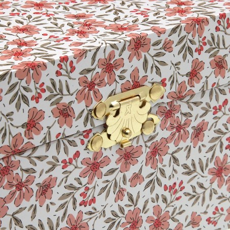Scatola-Portagioie Versa Legno Legno MDF 12 x 10 x 18 cm Fiori