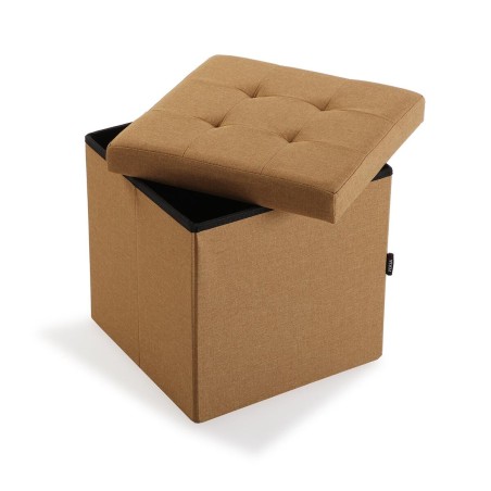 Cassapanca Smontabile Versa Senape Legno MDF 38 x 37,5 x 38 cm