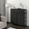 Cassettiera Max Home Nero Grigio Marmo 100 x 100 x 30 cm
