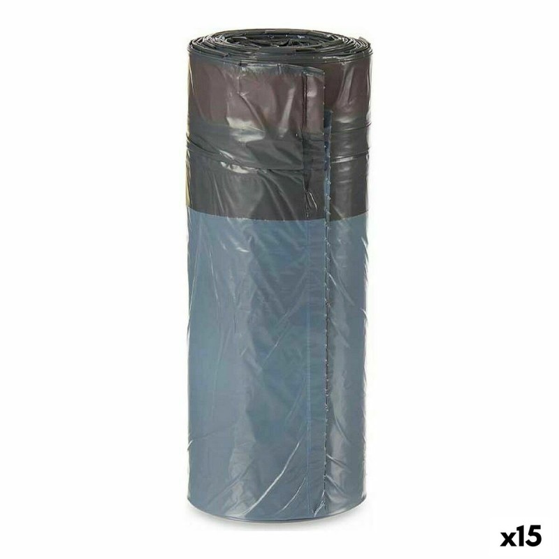 Sacchetti per la Spazzatura 190939000493 190939000493 Grigio Polietilene 30 L Chiusura automatica Agrumi 15 Unità