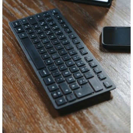 Tastiera Cherry KW 9200 MINI Qwerty in Spagnolo Nero