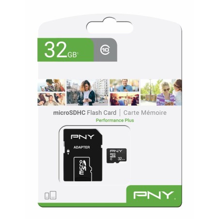 Scheda Di Memoria Micro SD con Adattatore PNY Performance Plus Performance Plus C10 32 GB