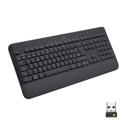 Tastiera Wireless Logitech Signature K650 Qwerty in Spagnolo Nero Acciaio
