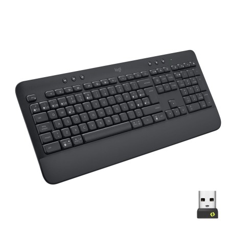 Tastiera Wireless Logitech Signature K650 Qwerty in Spagnolo Nero Acciaio