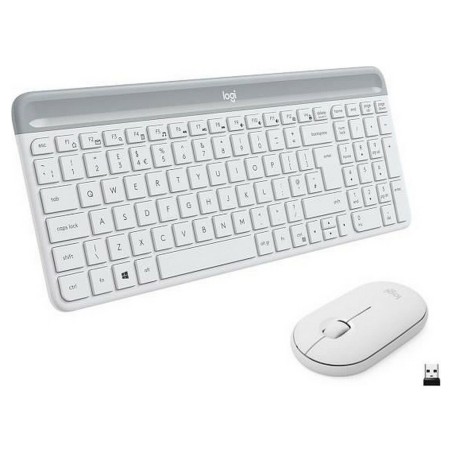 Tastiera e Mouse Logitech  MK470 Bianco Francese AZERTY