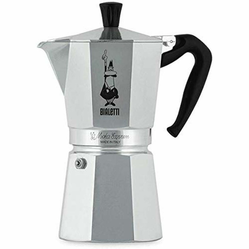 Caffettiera Italiana Bialetti Moka Alluminio 550 ml 9 Tazze Argentato