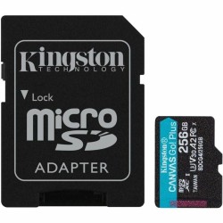 Scheda Di Memoria Micro SD con Adattatore Kingston CANVAS Go! Plus 256 GB