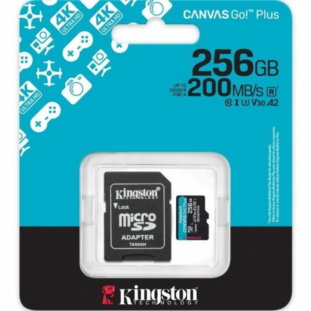 Scheda Di Memoria Micro SD con Adattatore Kingston CANVAS Go! Plus 256 GB