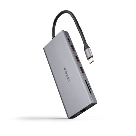 Hub USB NANOCABLE 10.16.4612 Grigio 100 W