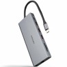 Hub USB NANOCABLE 10.16.4612 Grigio 100 W