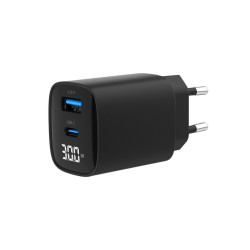 Caricabatterie da Parete GEMBIRD TA-UC-PDQC30LCD-BK-01 Nero 30 W