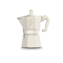 Caffettiera Italiana Bialetti MOKA EXCLUSIVE CREAM 3T Crema Alluminio 3 Tazze
