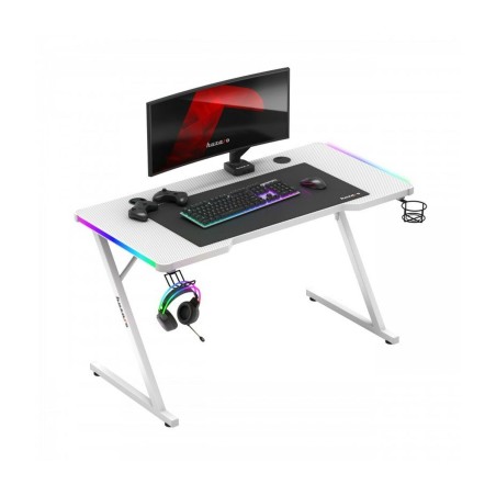 Scrivania Gaming Huzaro HZ-Hero 2.5 White RGB Bianco 120 x 75 x 60 cm
