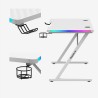 Scrivania Gaming Huzaro HZ-Hero 2.5 White RGB Bianco 120 x 75 x 60 cm