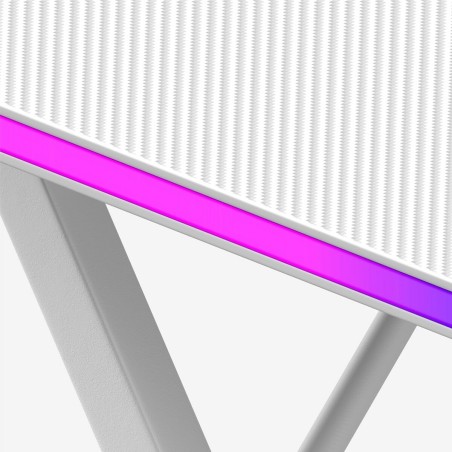 Scrivania Gaming Huzaro HZ-Hero 2.5 White RGB Bianco 120 x 75 x 60 cm