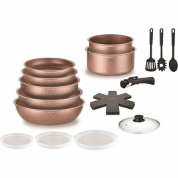 Batteria da Cucina Arthur Martin Terracotta 18 Pezzi