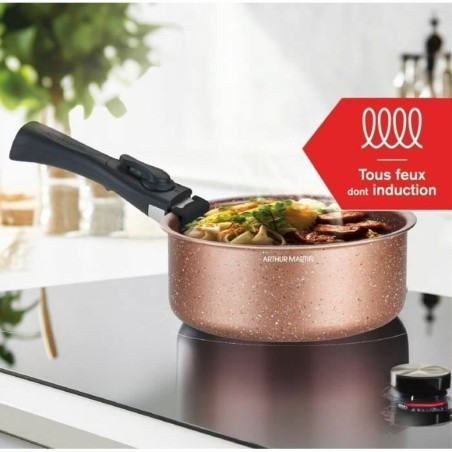 Batteria da Cucina Arthur Martin Terracotta 18 Pezzi