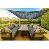 Tenda Parasole a Vela Rettangolare Faura Nero 3 x 4 m Reversibile Mimetico