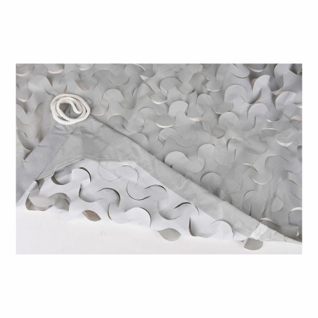 Tenda Parasole a Vela Rettangolare Faura Bianco Grigio 3 x 4 m Reversibile Mimetico