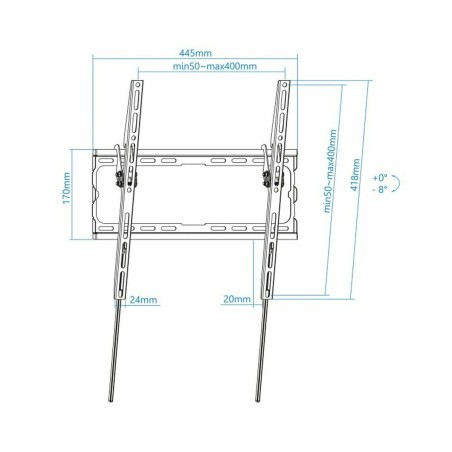 Monitor TooQ LP1071T-B 32"-70" 45 kg