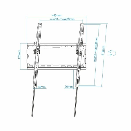 Monitor TooQ LP1071T-B 32"-70" 45 kg