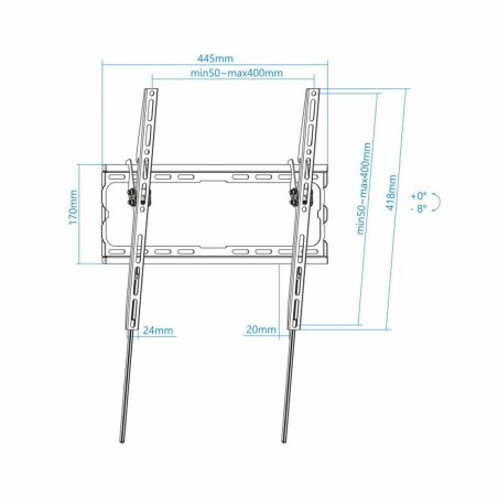 Monitor TooQ LP1071T-B 32"-70" 45 kg