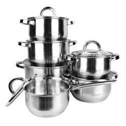 Batteria da Cucina Feel Maestro MR-2120 Argentato Acciaio 12 Pezzi
