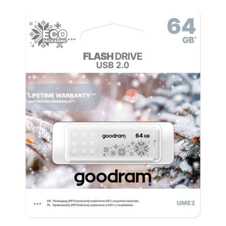 Memoria USB GoodRam UME2-0640W0R11-WI Bianco 64 GB