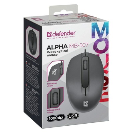 Mouse Ottico Mouse Ottico Defender ALFA MB-507 Nero 1000 dpi