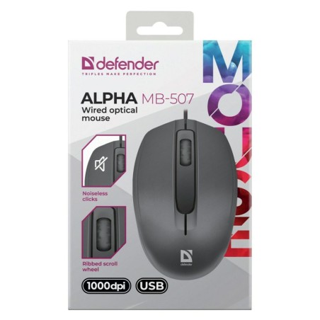 Mouse Ottico Mouse Ottico Defender ALFA MB-507 Nero 1000 dpi