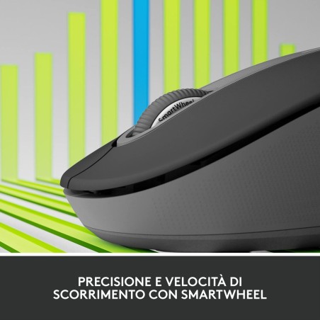 Mouse senza Fili Logitech Grafite Acciaio 4000 dpi