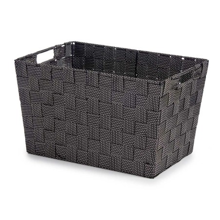 Scatola portaoggetti Kipit A3-6875 A3-6875 Nero Poliestere Stoffa Intrecciato 10 L (12 Unità)