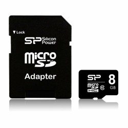 Scheda Di Memoria Micro SD con Adattatore Silicon Power Elite 8GB microSDHC UHS-I 8 GB