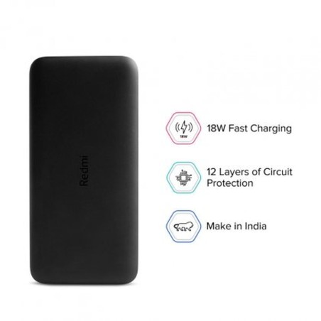 Powerbank Xiaomi Redmi Fast Charge 18W Nero 20000 mAh