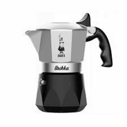 Caffettiera Italiana Bialetti Brikka 2TZ Nero Alluminio 2 Tazze