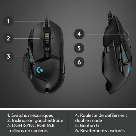 Mouse Logitech 910-005471 Nero 16000 dpi 25600 dpi