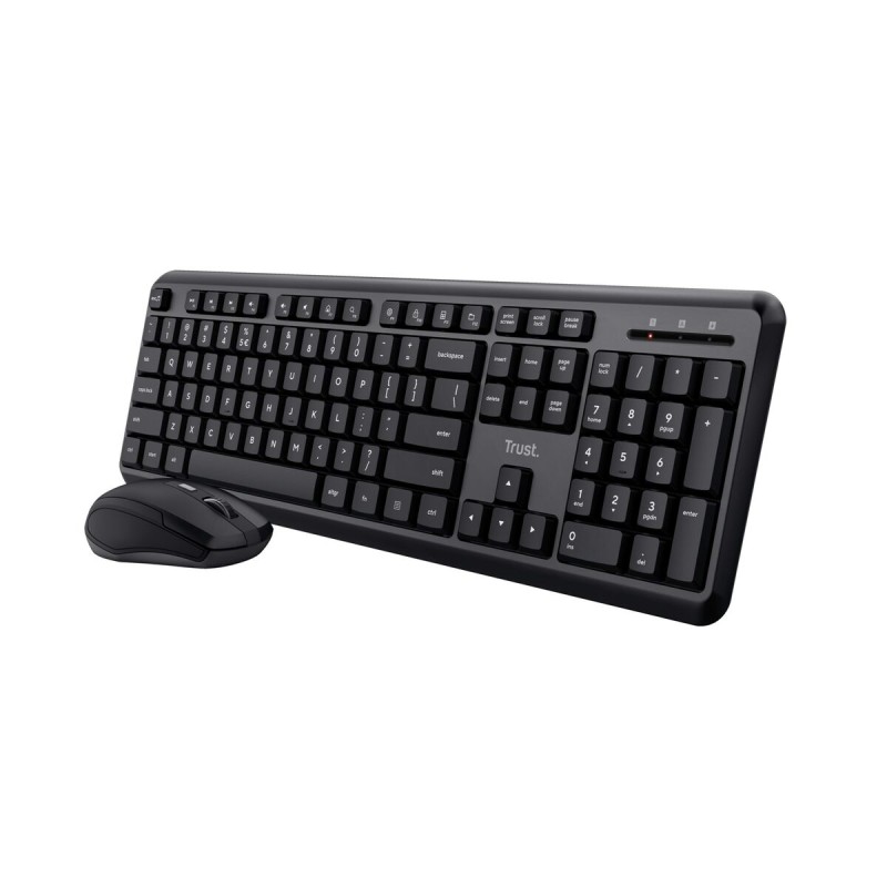 Tastiera e Mouse Wireless Trust TKM-350 Nero QWERTY