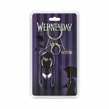 Portachiavi Wednesday Head Nero
