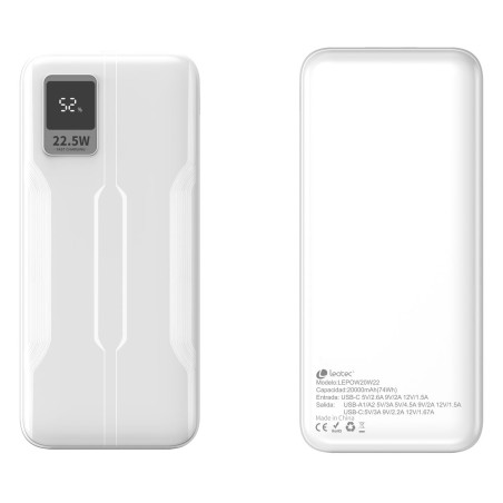 Powerbank LEOTEC LEPOW20W22W Bianco 20000 mAh
