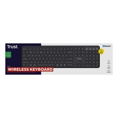 Tastiera Wireless Trust Vaiya Nero QWERTY Qwerty US