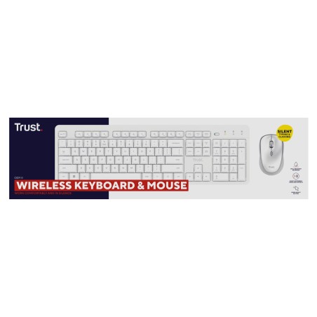 Tastiera e Mouse Trust 25465 Bianco (Bianco)